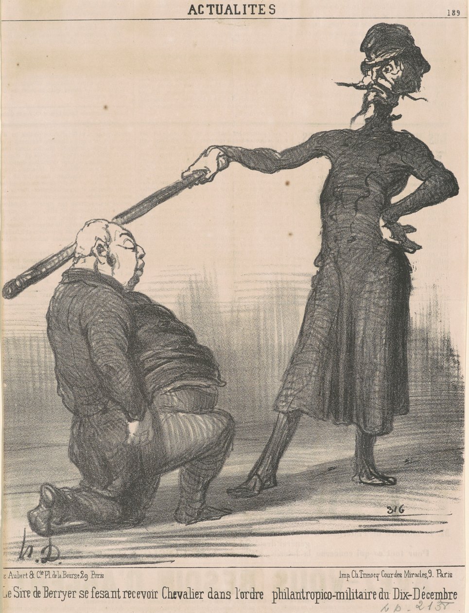 The Sire of Berryer... Knight... by Honoré Daumier