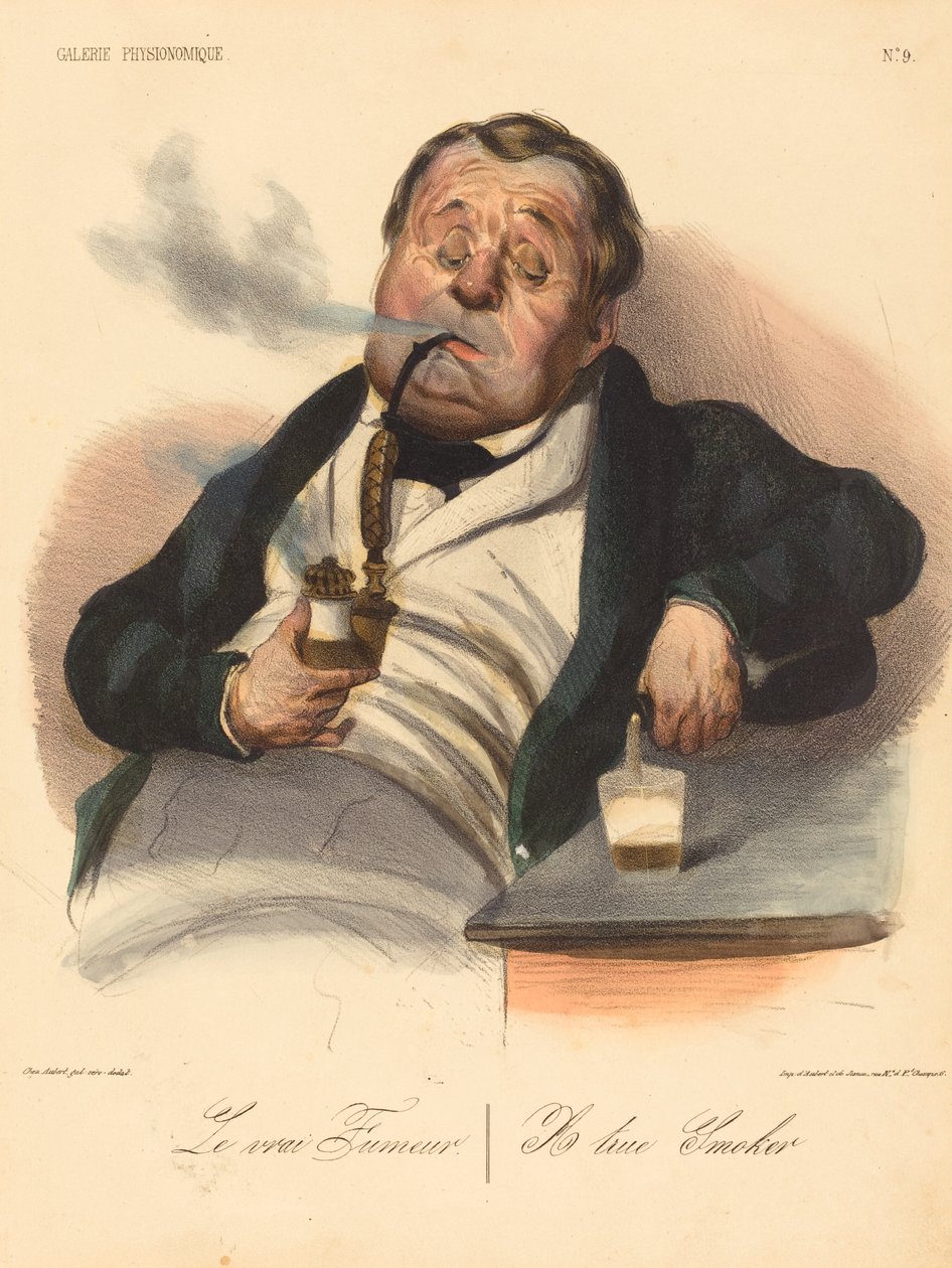 The True Smoker by Honoré Daumier