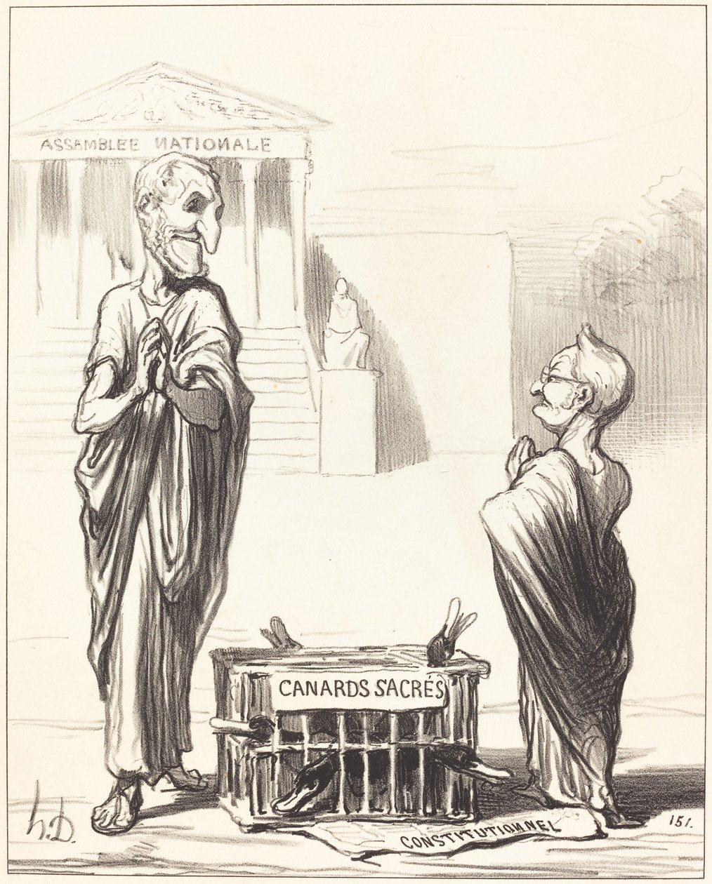 The Augurs of the Empire by Honoré Daumier