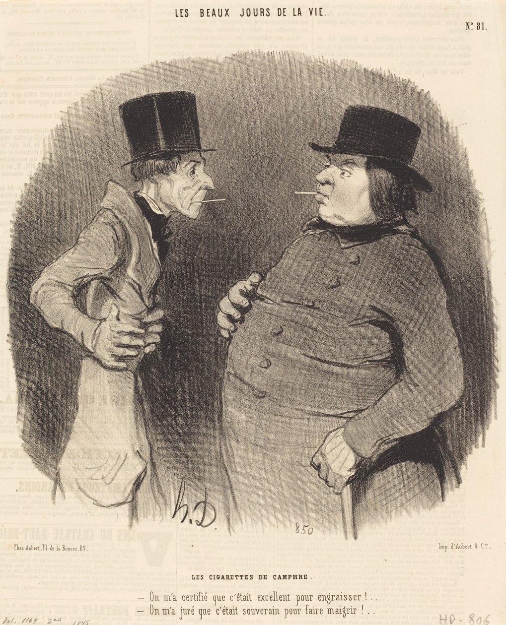The Camphor Cigarettes by Honoré Daumier