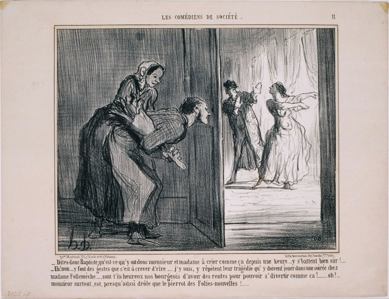 The Society Comedians by Honoré Daumier