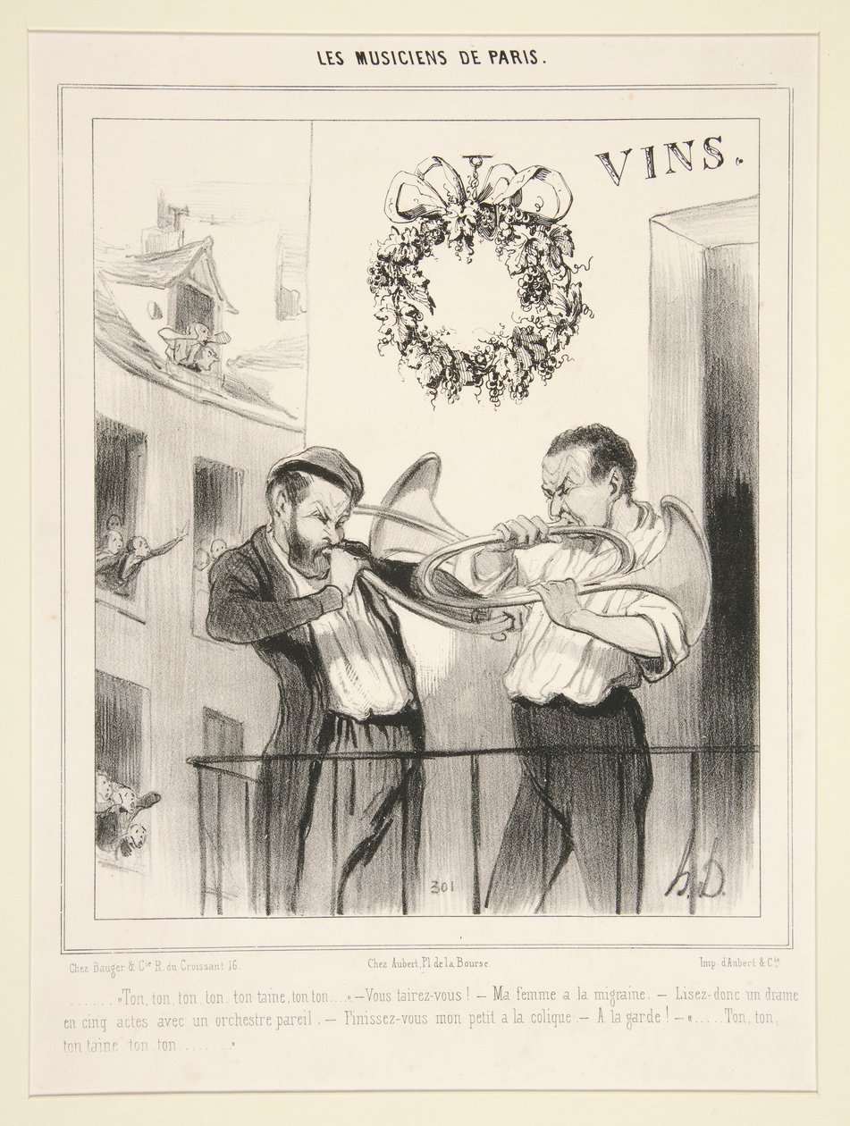 The Musicians of Paris: Ton, ton, ton by Honoré Daumier