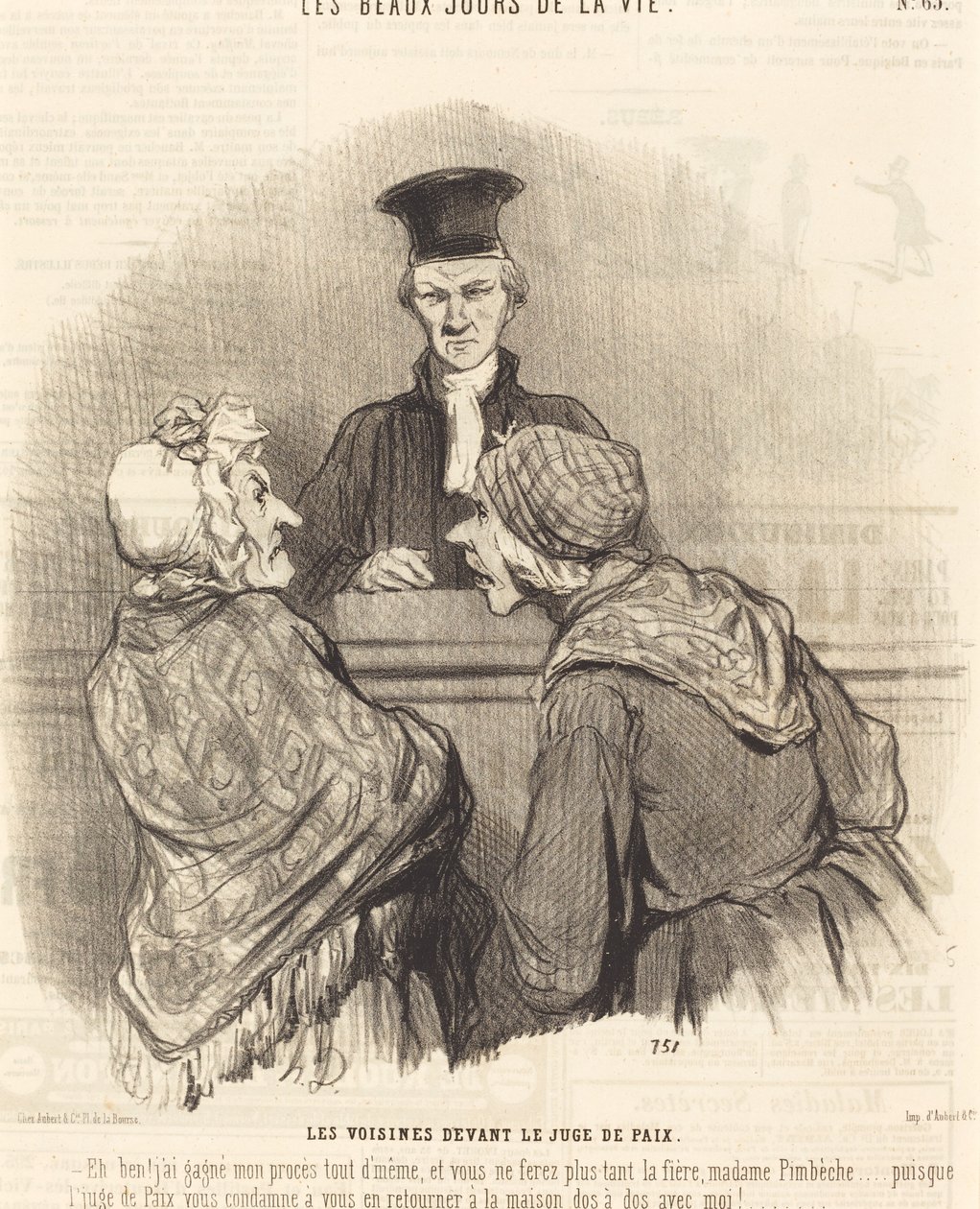 The Neighbors before the Justice of the Peace by Honoré Daumier