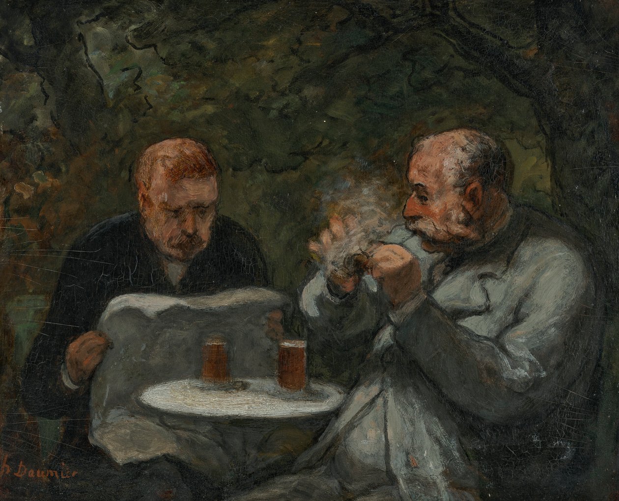 The Beer Drinkers by Honoré Daumier