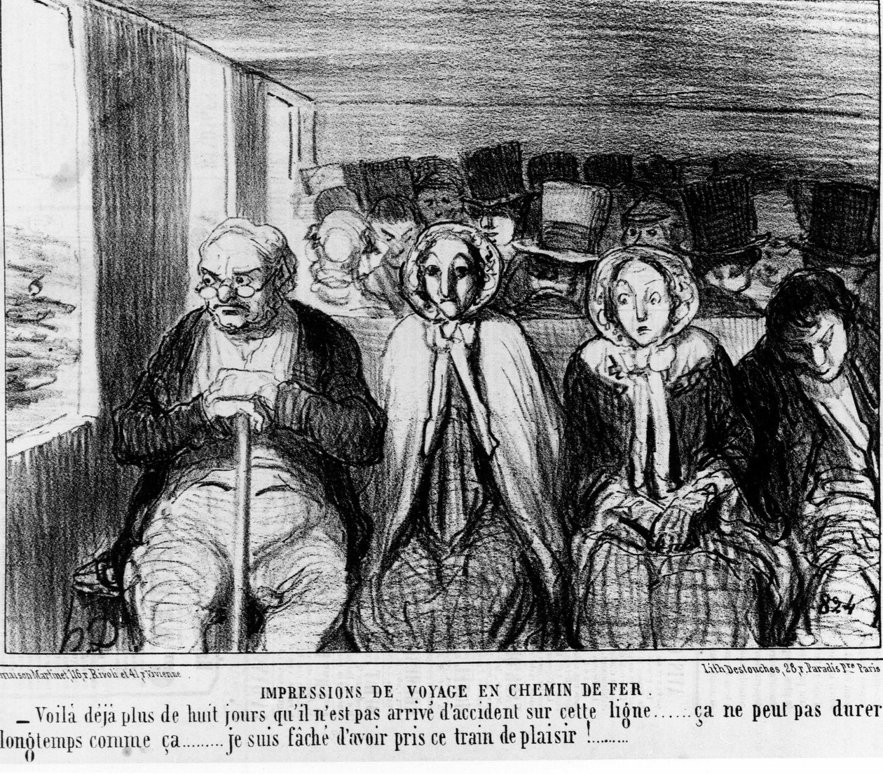 The Railways - by Daumier, in 