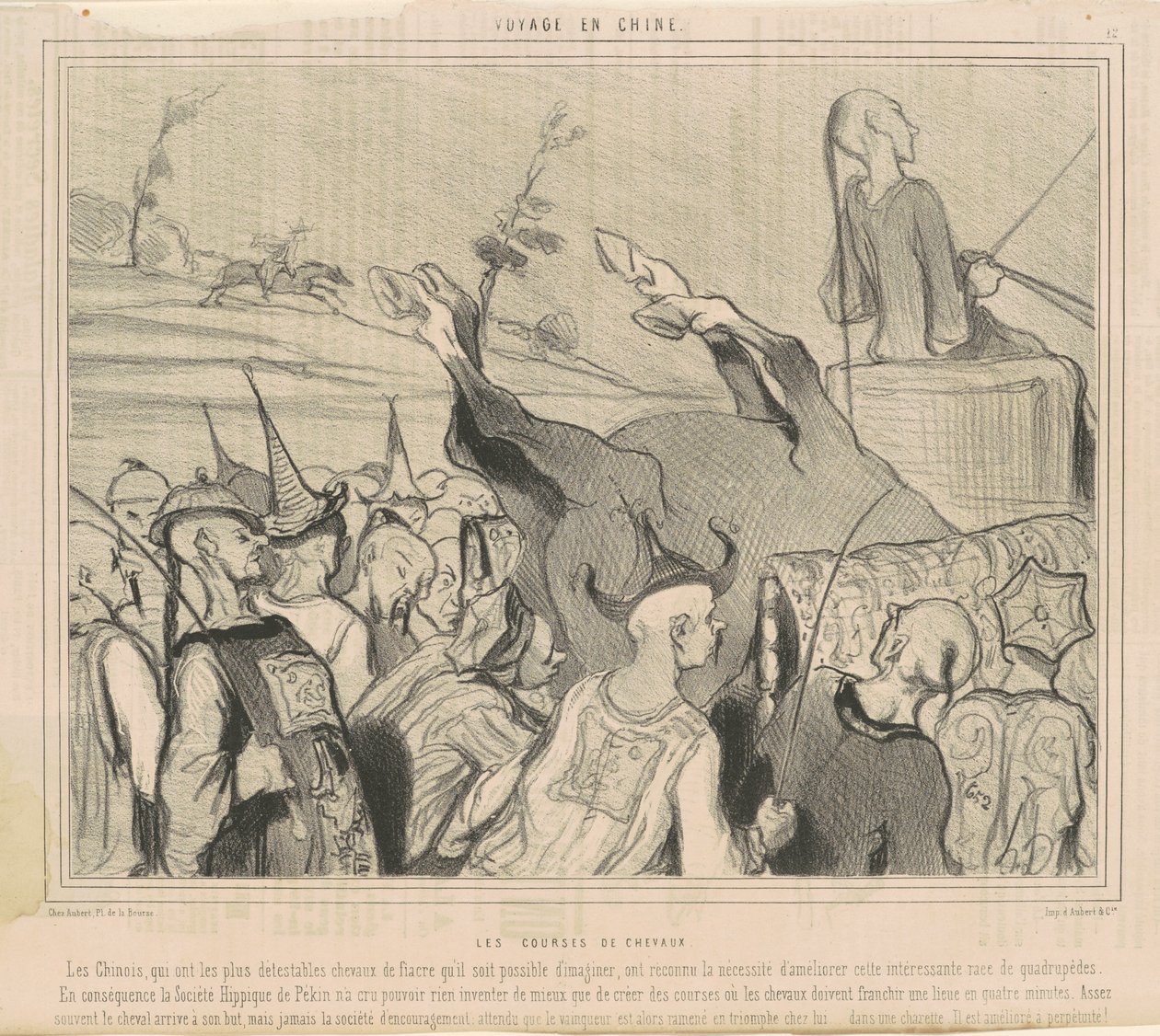 The Horse Races by Honoré Daumier