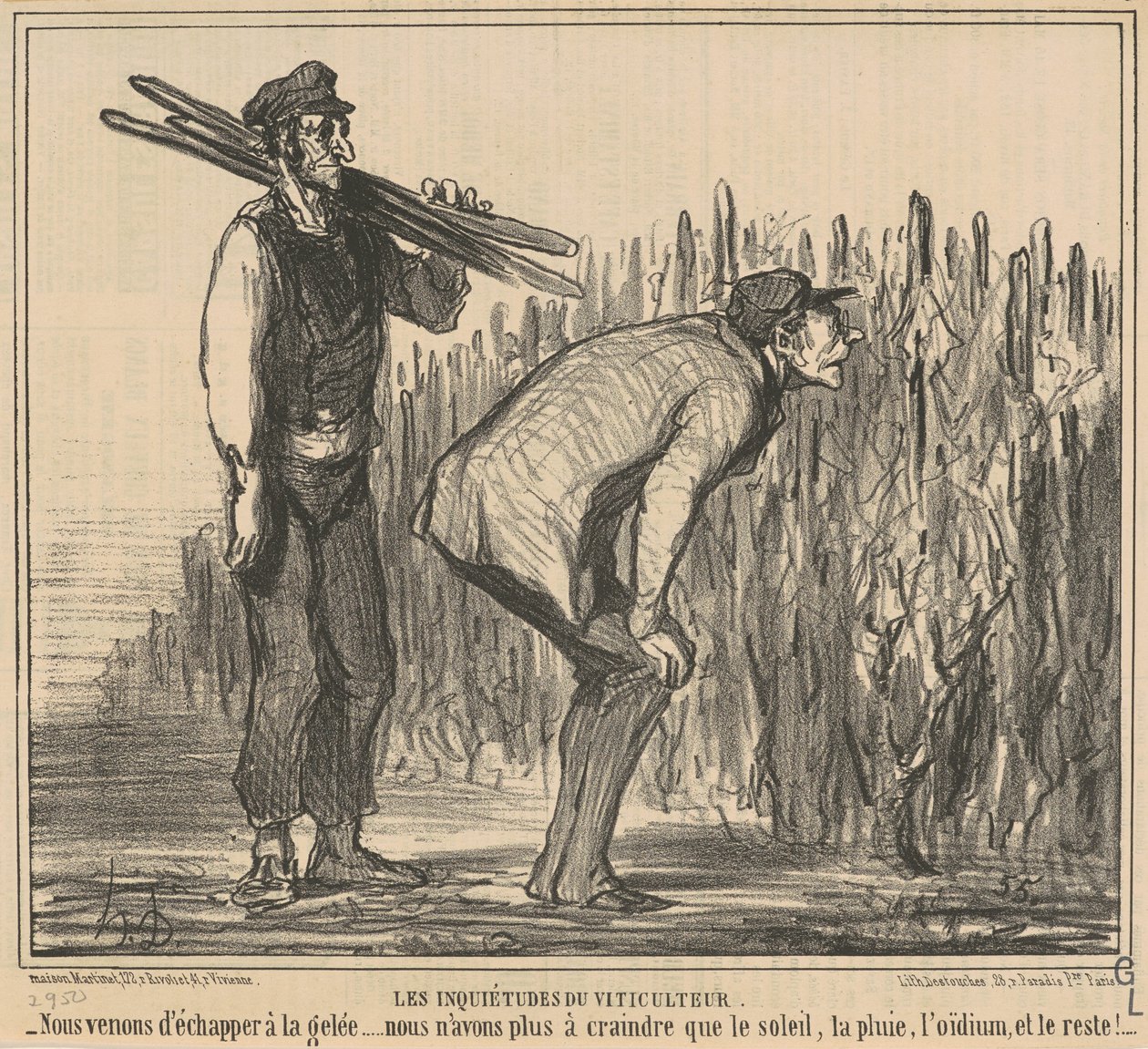 The Worries of the Winemaker by Honoré Daumier