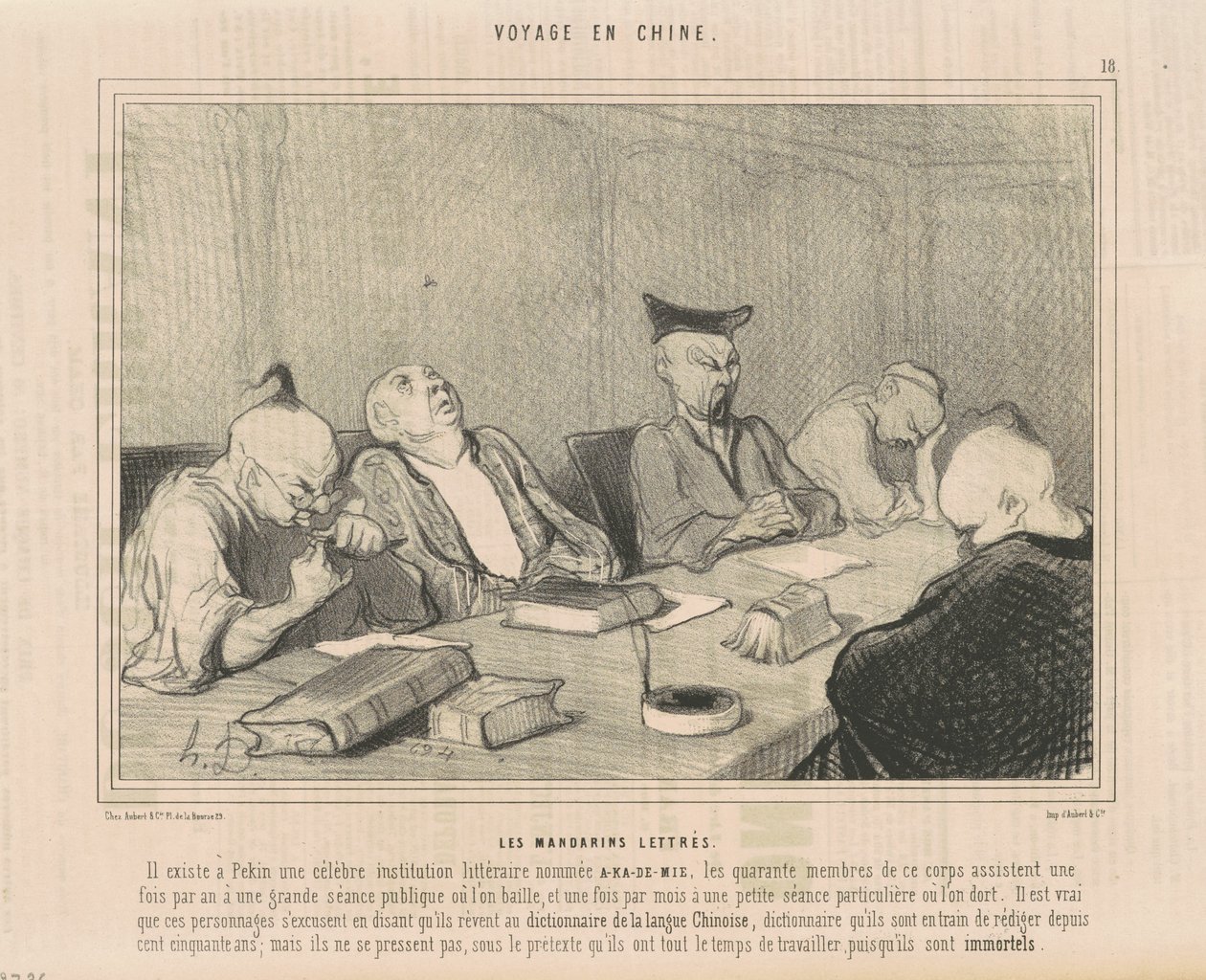 The Literate Mandarins by Honoré Daumier