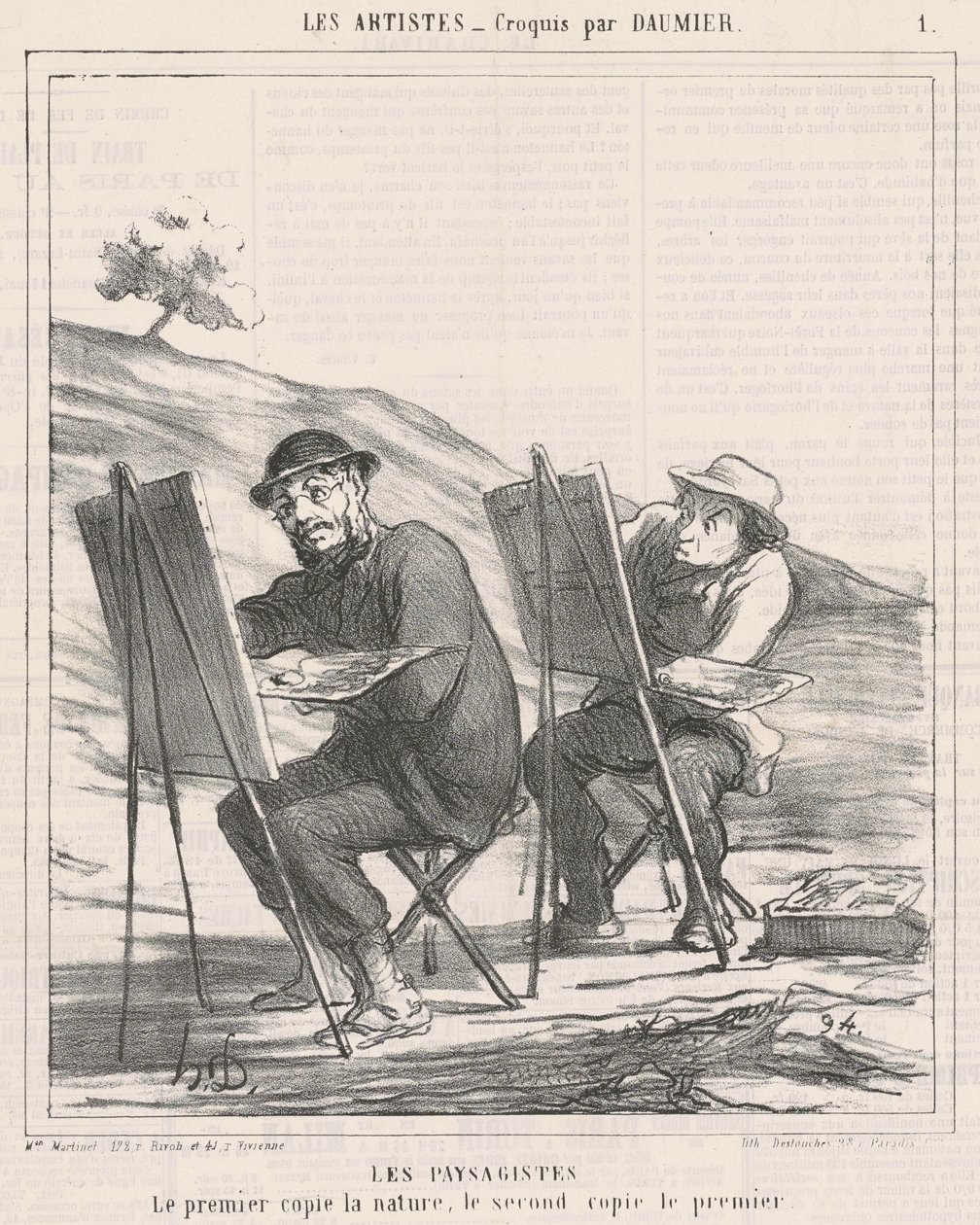 The Landscape Artists. The First Copies Nature by Honoré Daumier