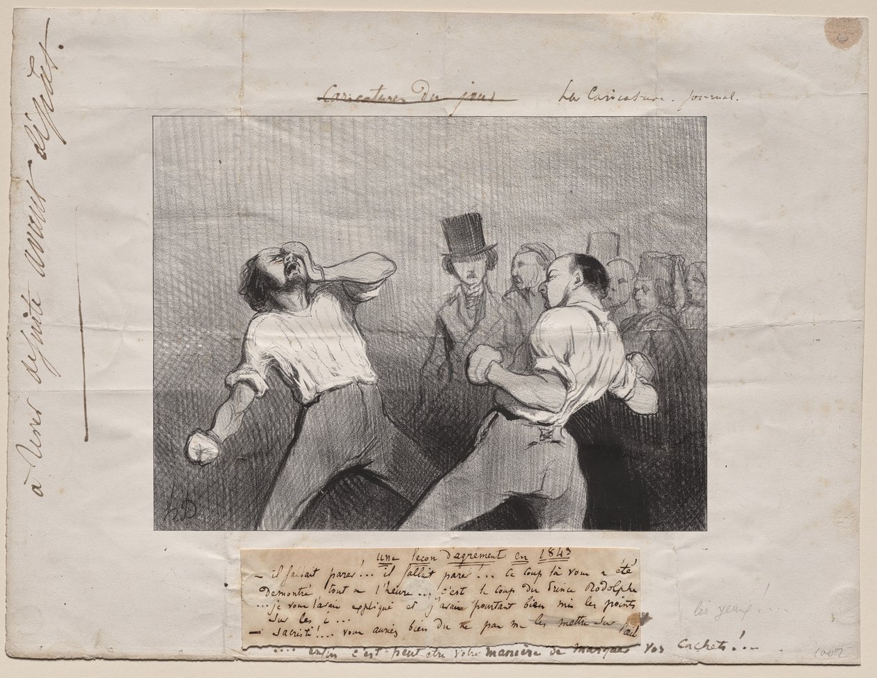 Lesson in Understanding in 1843 by Honoré Daumier