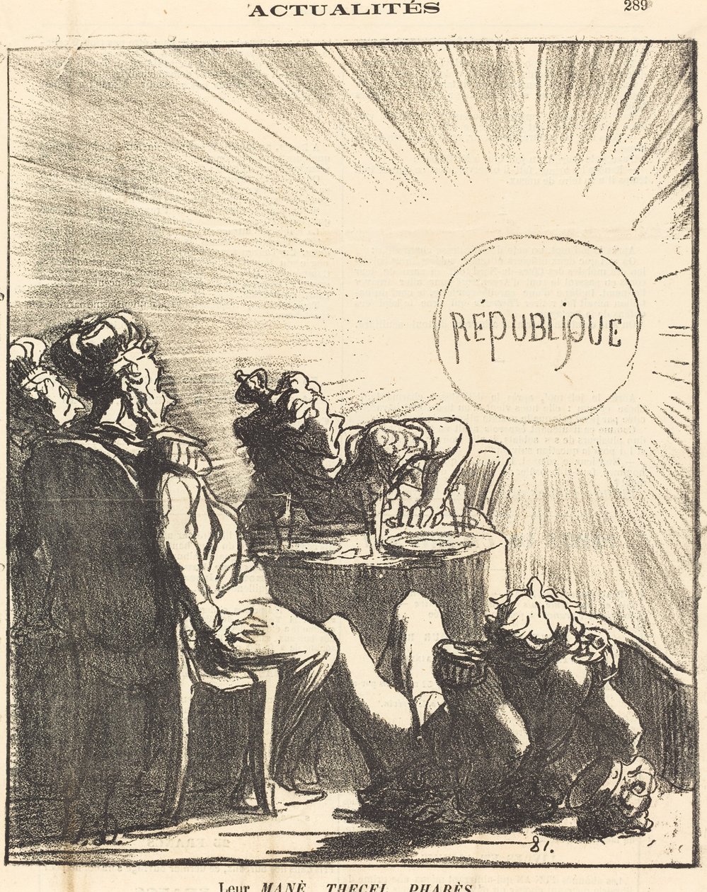 Their Mene, Tekel, Peres by Honoré Daumier