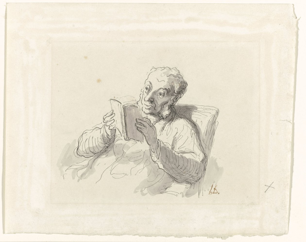 Reading Man by Honoré Daumier