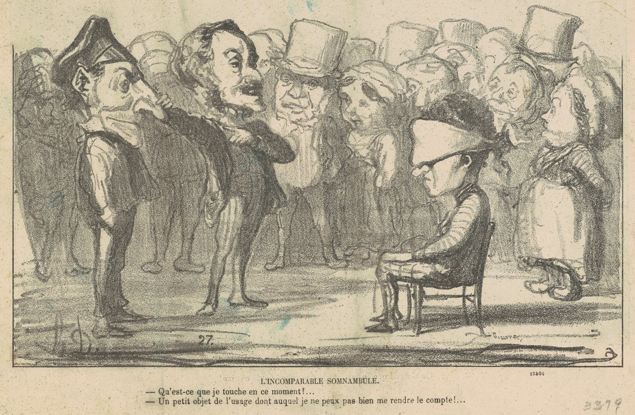 The Incomparable Sleepwalker by Honoré Daumier