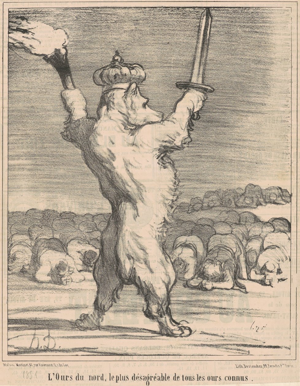 The Northern Bear, the Most Unpleasant of All Known Bears by Honoré Daumier