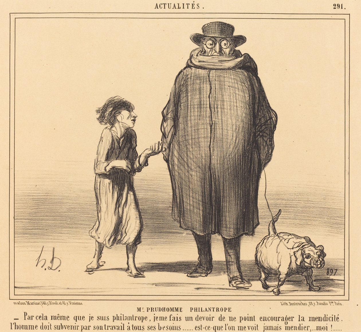 M. Prudhomme Philanthropist by Honoré Daumier
