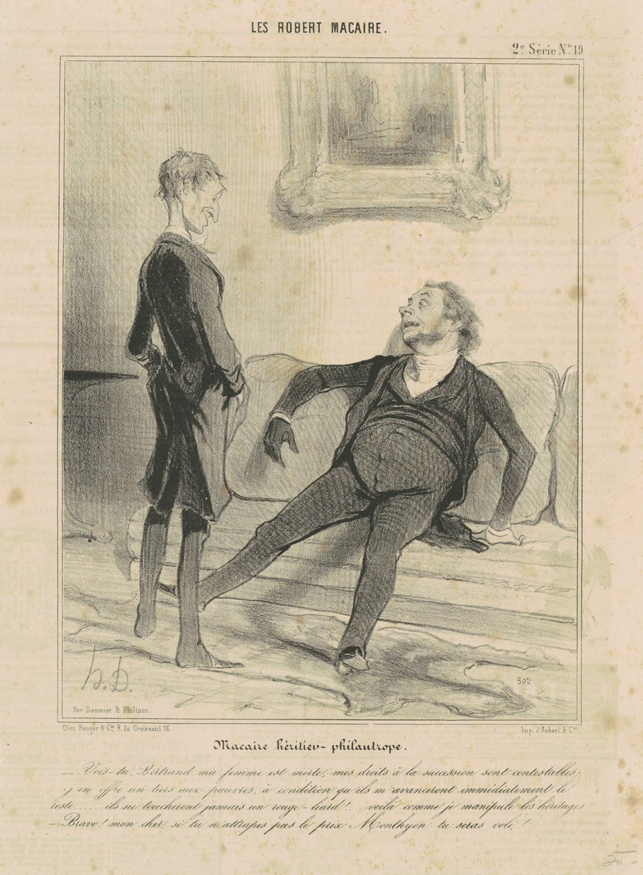 Macaire Heir-Philanthropist by Honoré Daumier