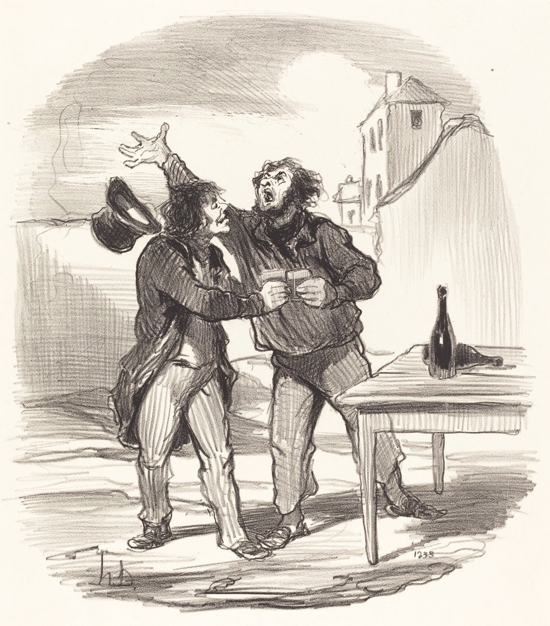 Member... of the Tenth of December Taking the... by Honoré Daumier