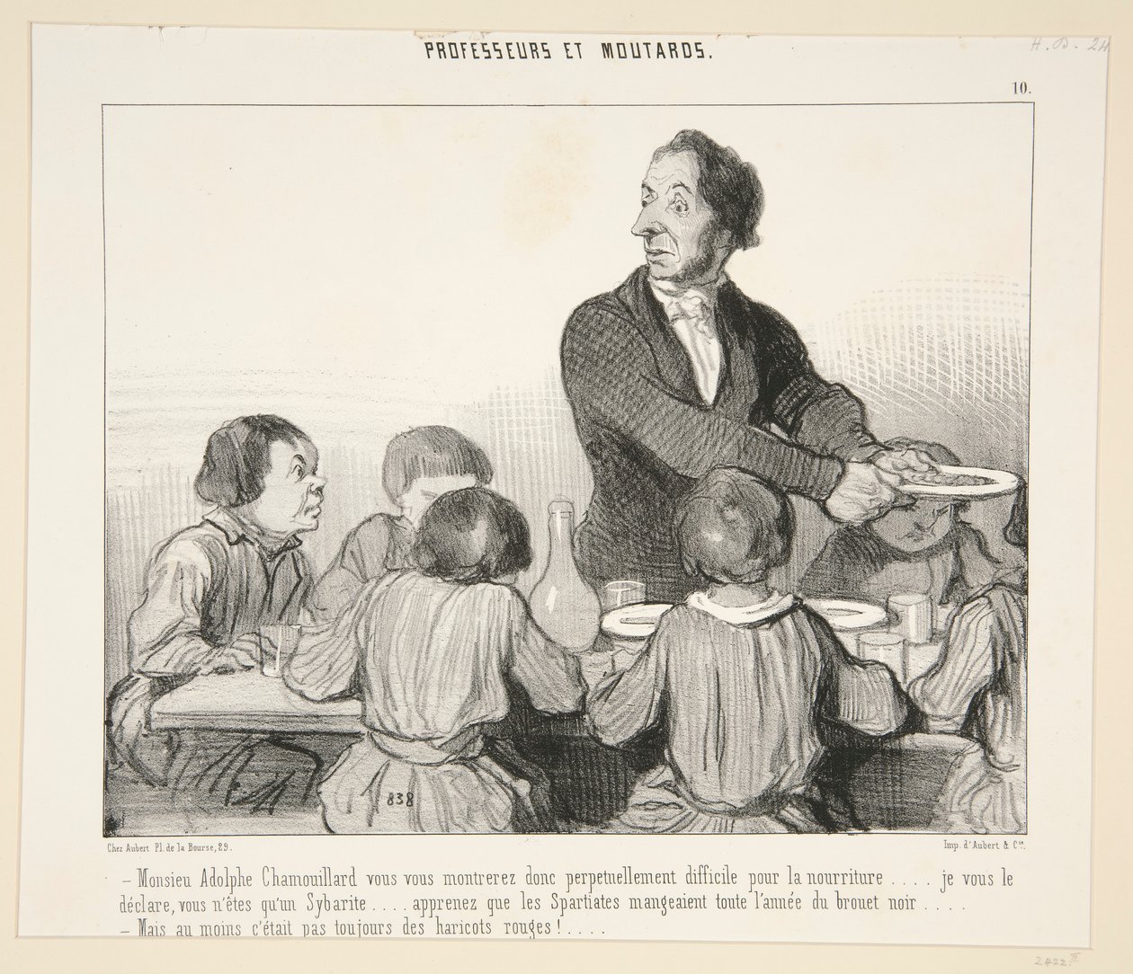 Monsieur Adolphe Chamouillard, You Will Show Yourself. #10 of Professors and Louts by Honoré Daumier
