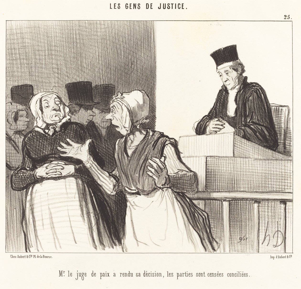 Mr. Justice of the Peace has rendered his decision... by Honoré Daumier