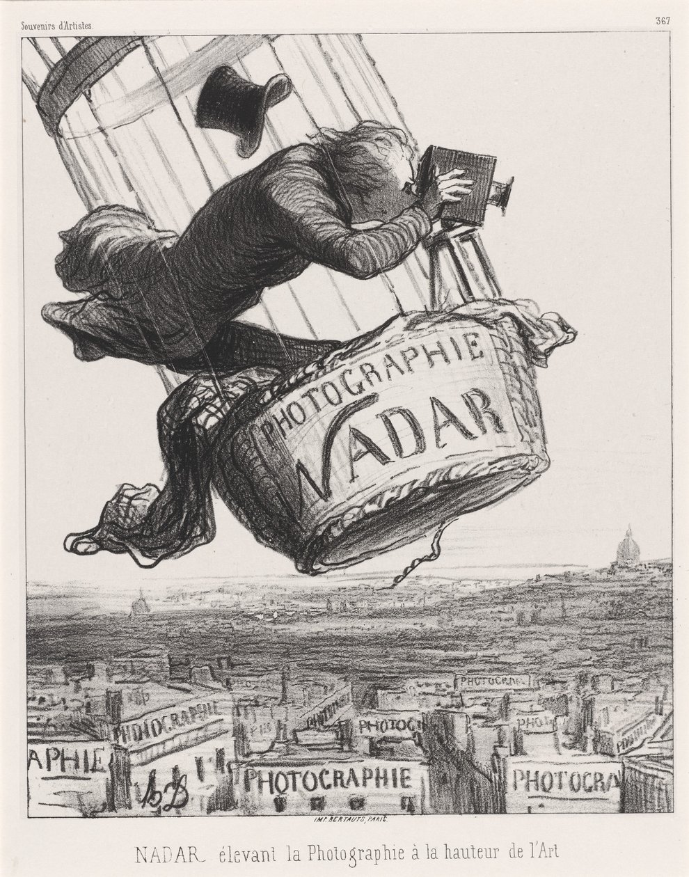 Nadar Elevating Photography to the Height of Art by Honoré Daumier