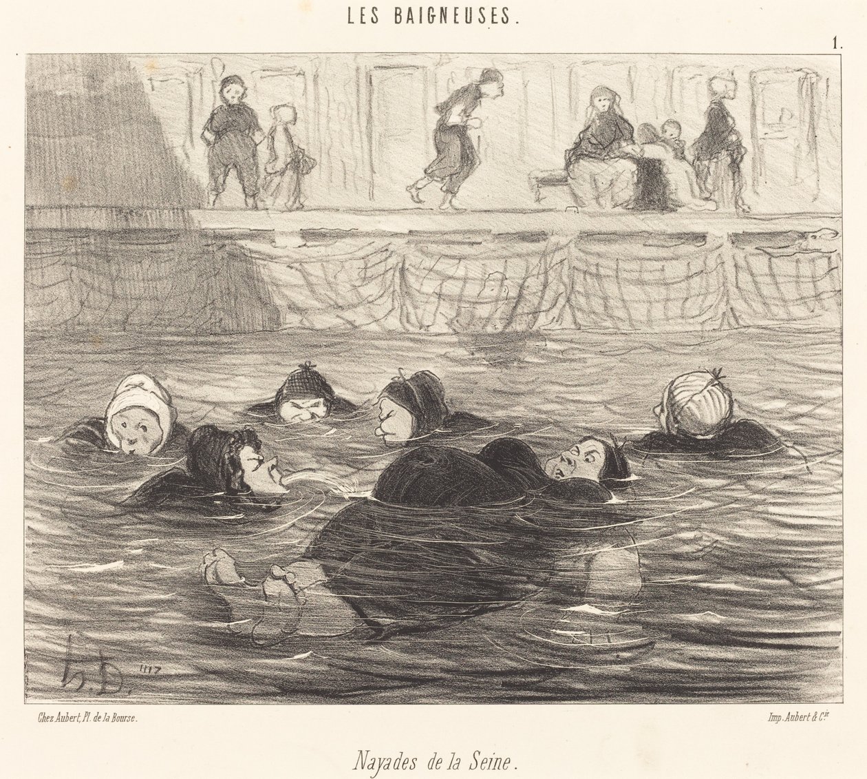 Sea Nymphs of the Seine by Honoré Daumier