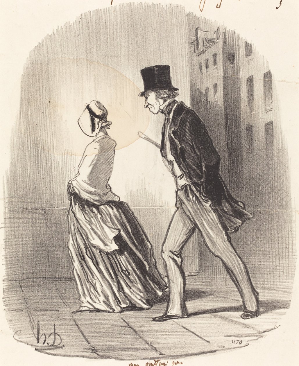 No, Madam, I Will Not Leave You... by Honoré Daumier