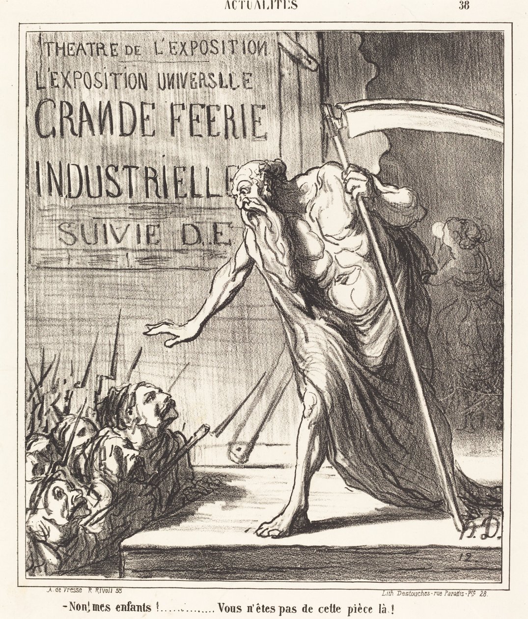 No... You Are Not From This Play! by Honoré Daumier
