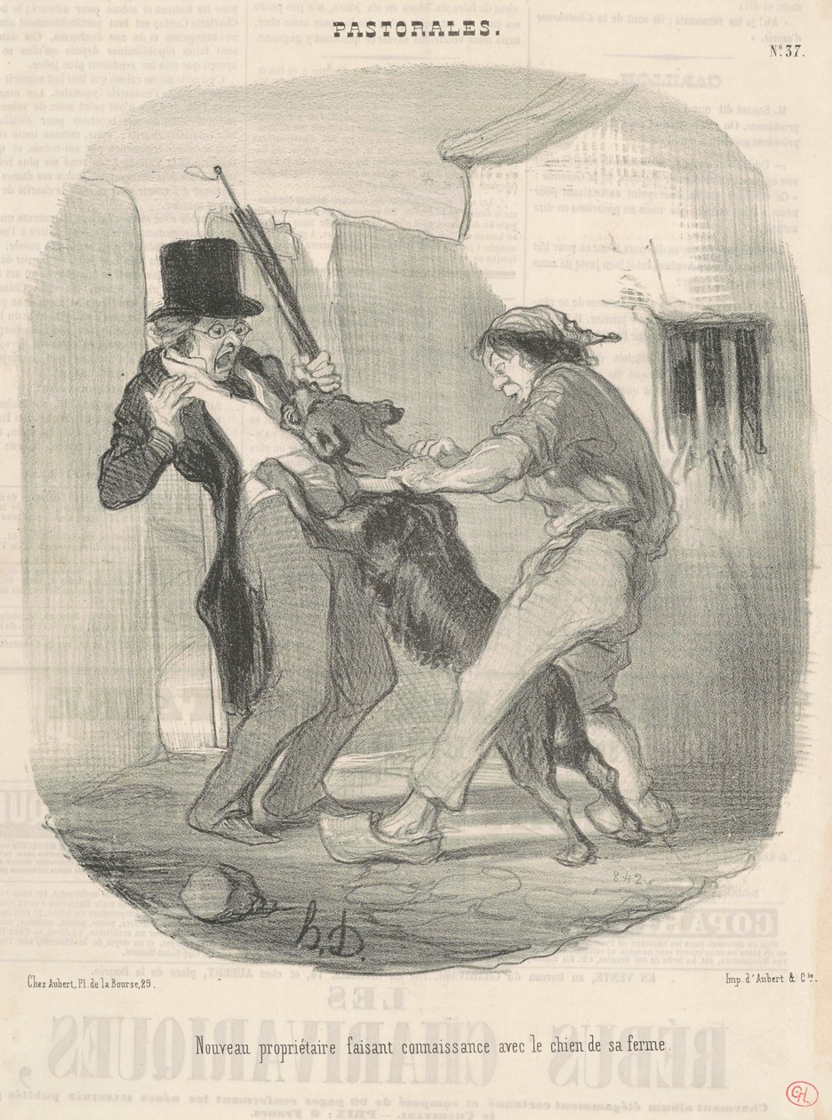 New Owner Getting Acquainted with the Dog by Honoré Daumier