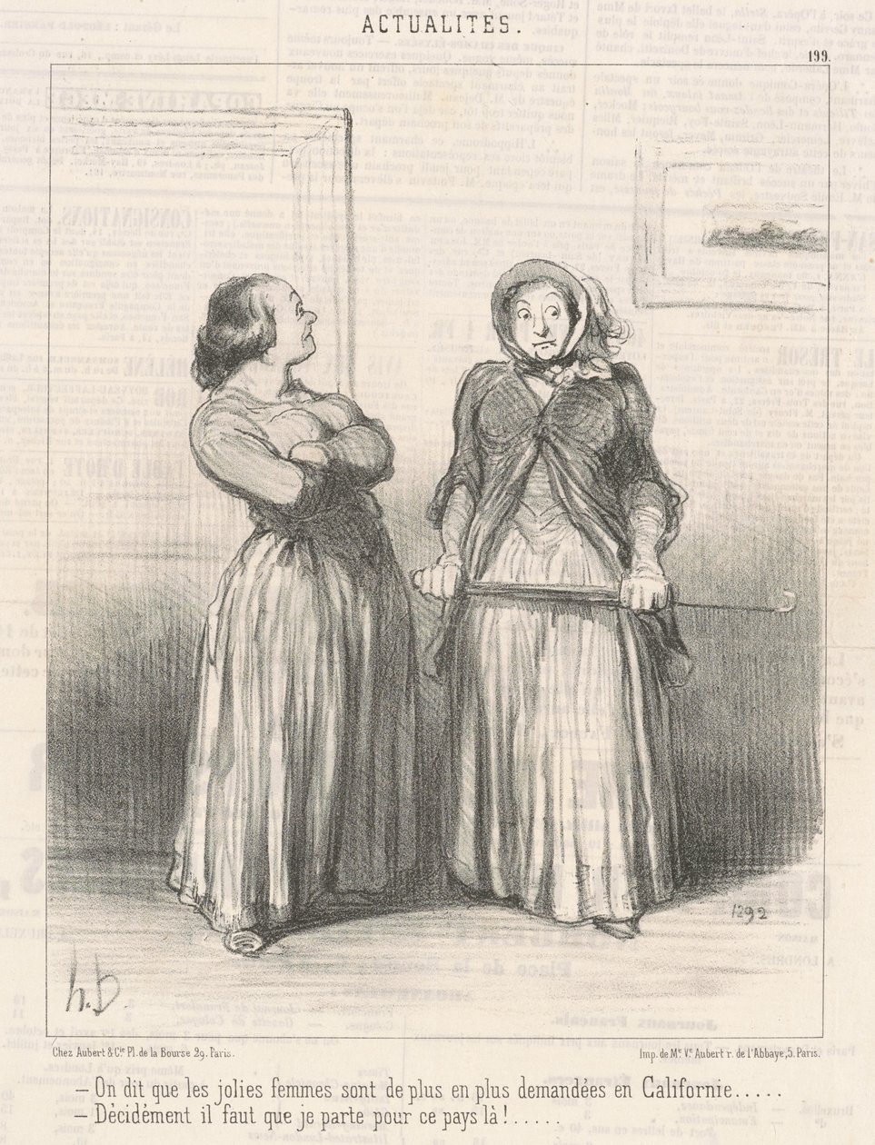 It is said that pretty women are... by Honoré Daumier