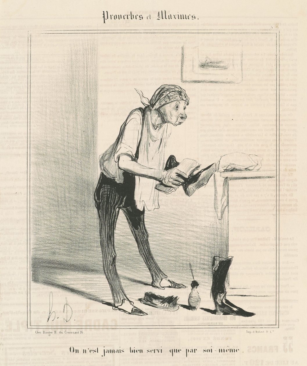 One is Never Well Served Except by Oneself by Honoré Daumier
