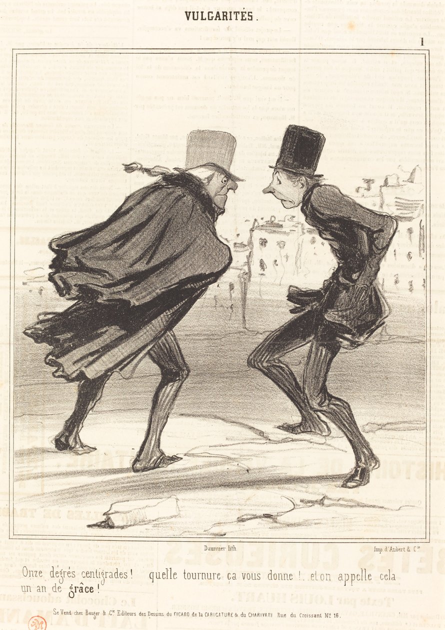 Eleven Degrees Celsius! by Honoré Daumier