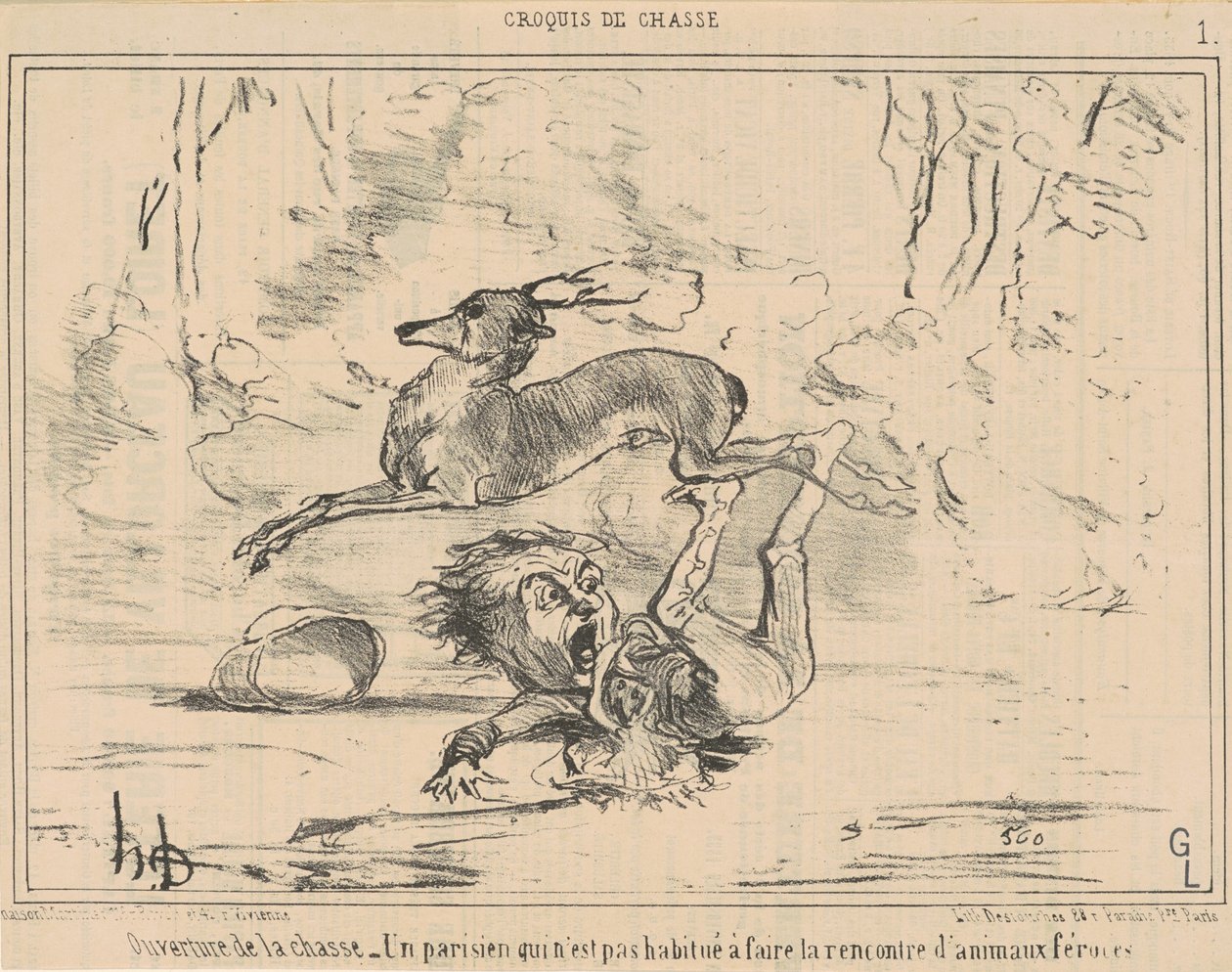 Opening of the Hunt by Honoré Daumier