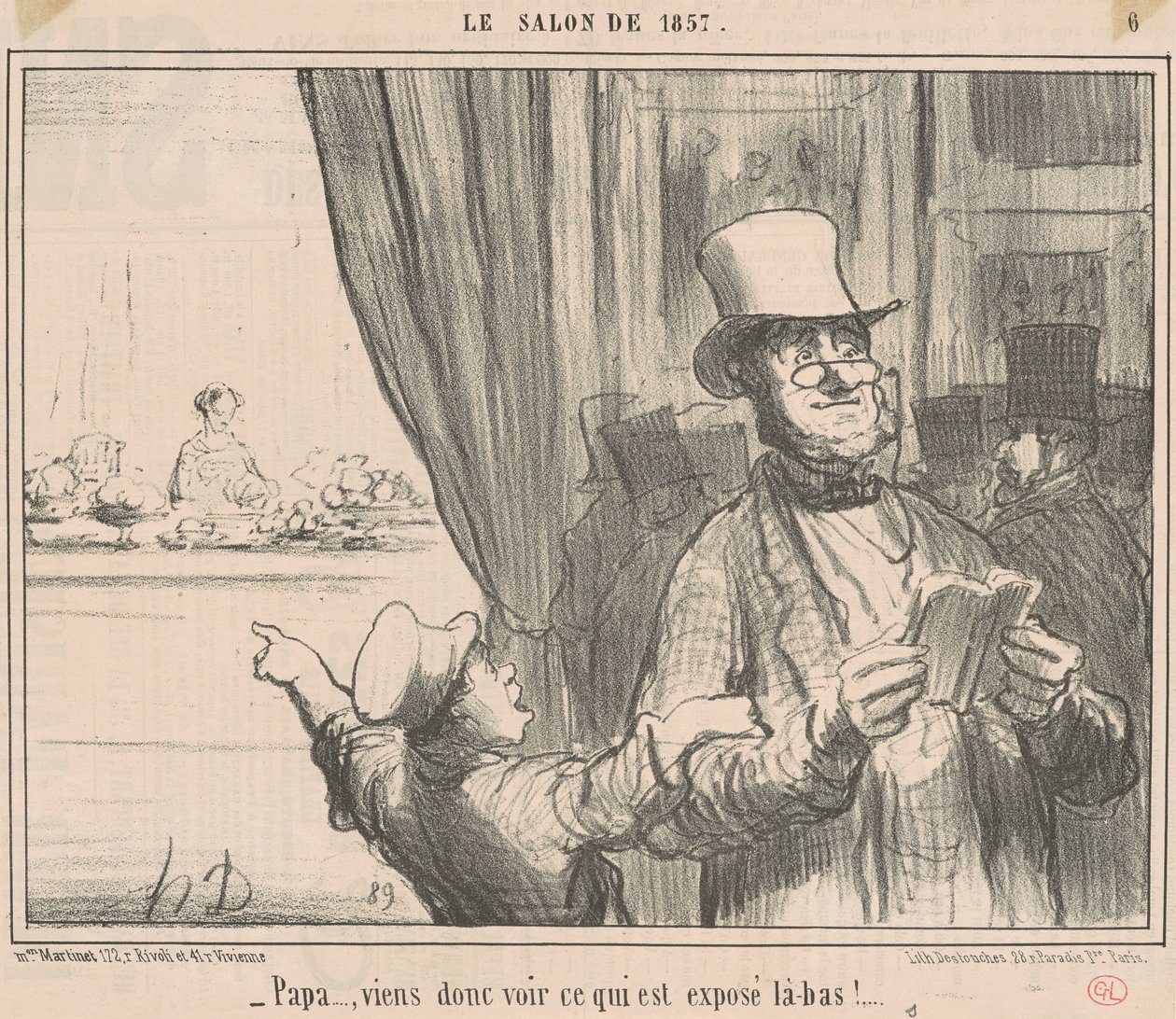 Papa ... come see what is ... by Honoré Daumier