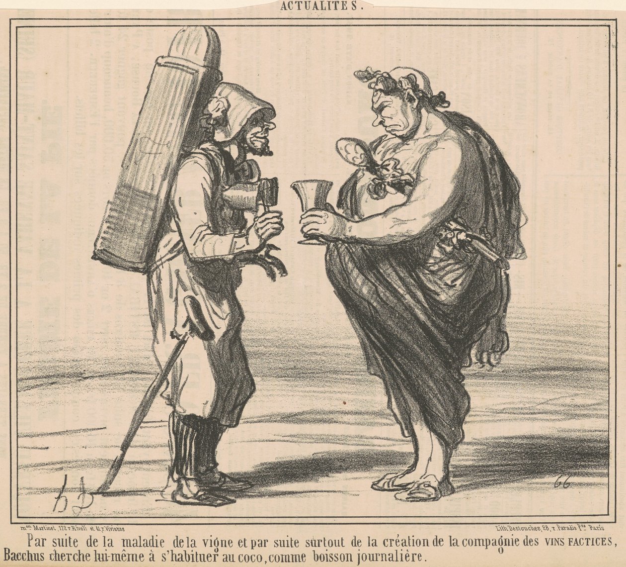 Due to the Vine Disease by Honoré Daumier