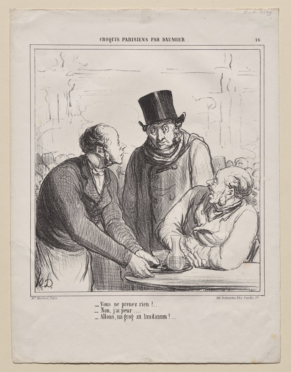 Parisian Sketches, Plate 16: You Will Take Nothing? by Honoré Daumier