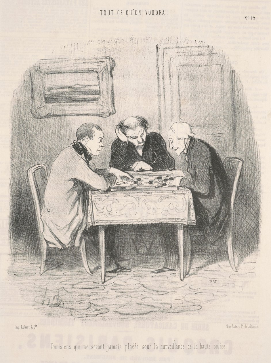 Parisiens who will never be... under surveillance... by Honoré Daumier