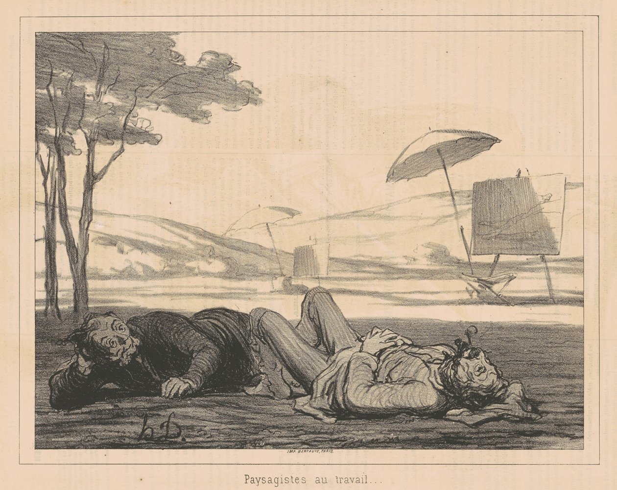 Landscape Artists at Work by Honoré Daumier