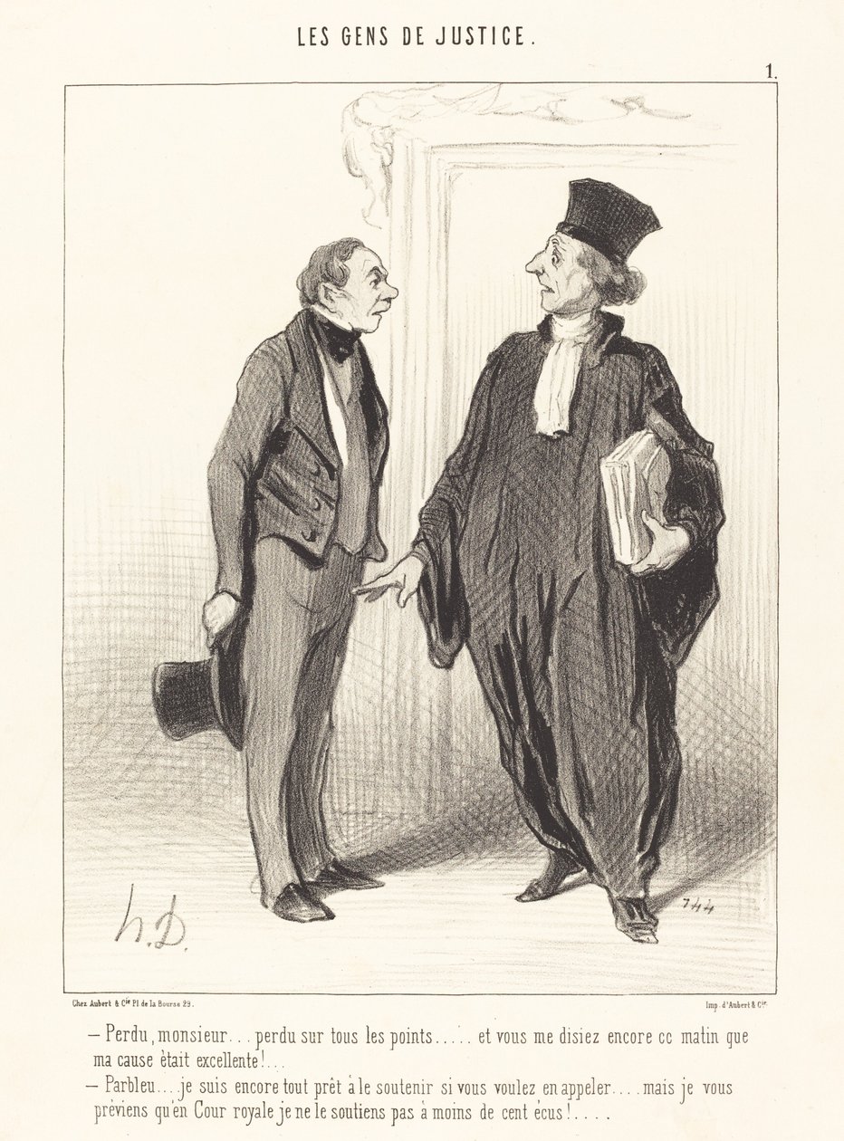 Lost, Sir... Lost on All Points... by Honoré Daumier