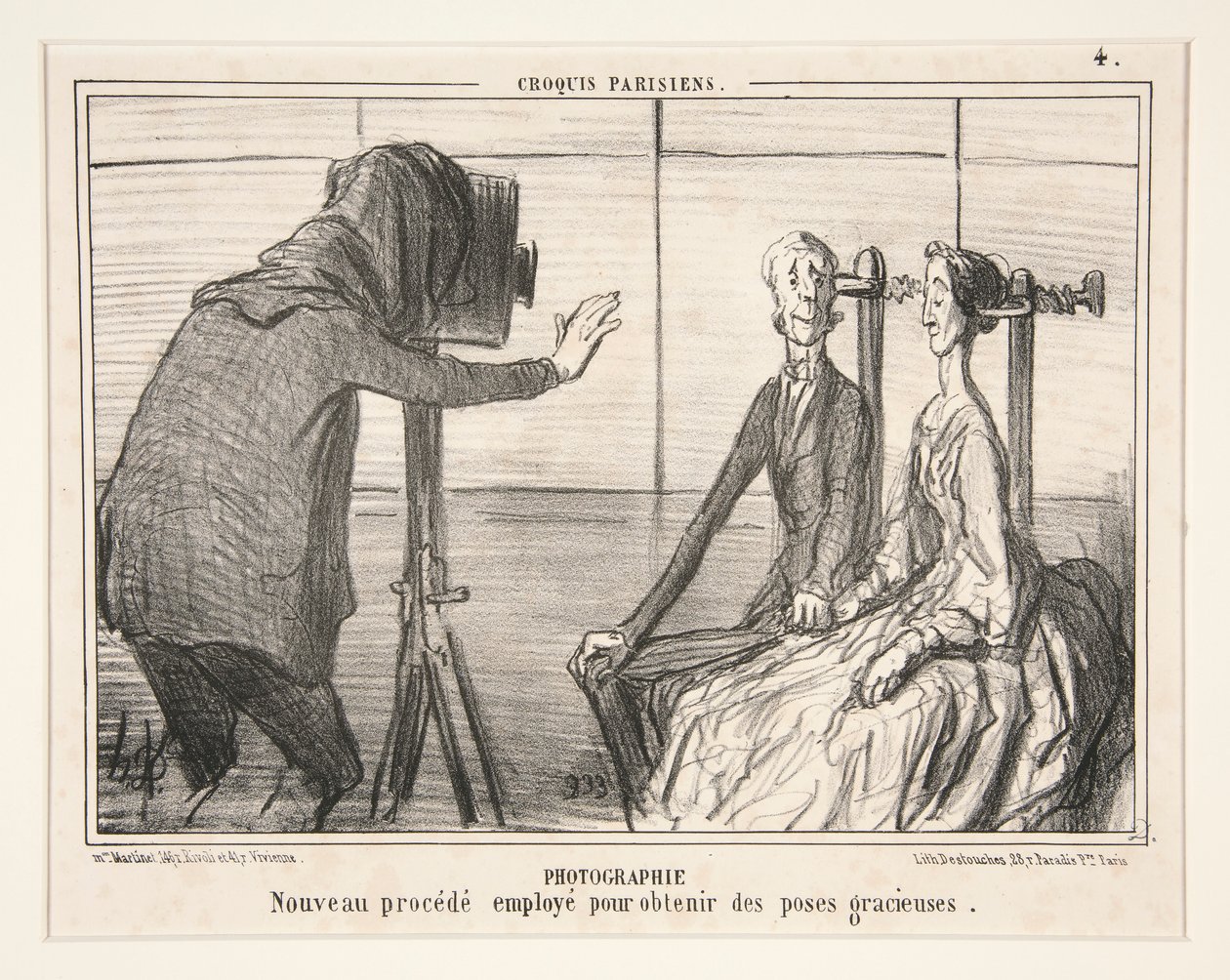 Photography. New Process Used to Obtain Graceful Poses, from Parisian Sketches by Honoré Daumier