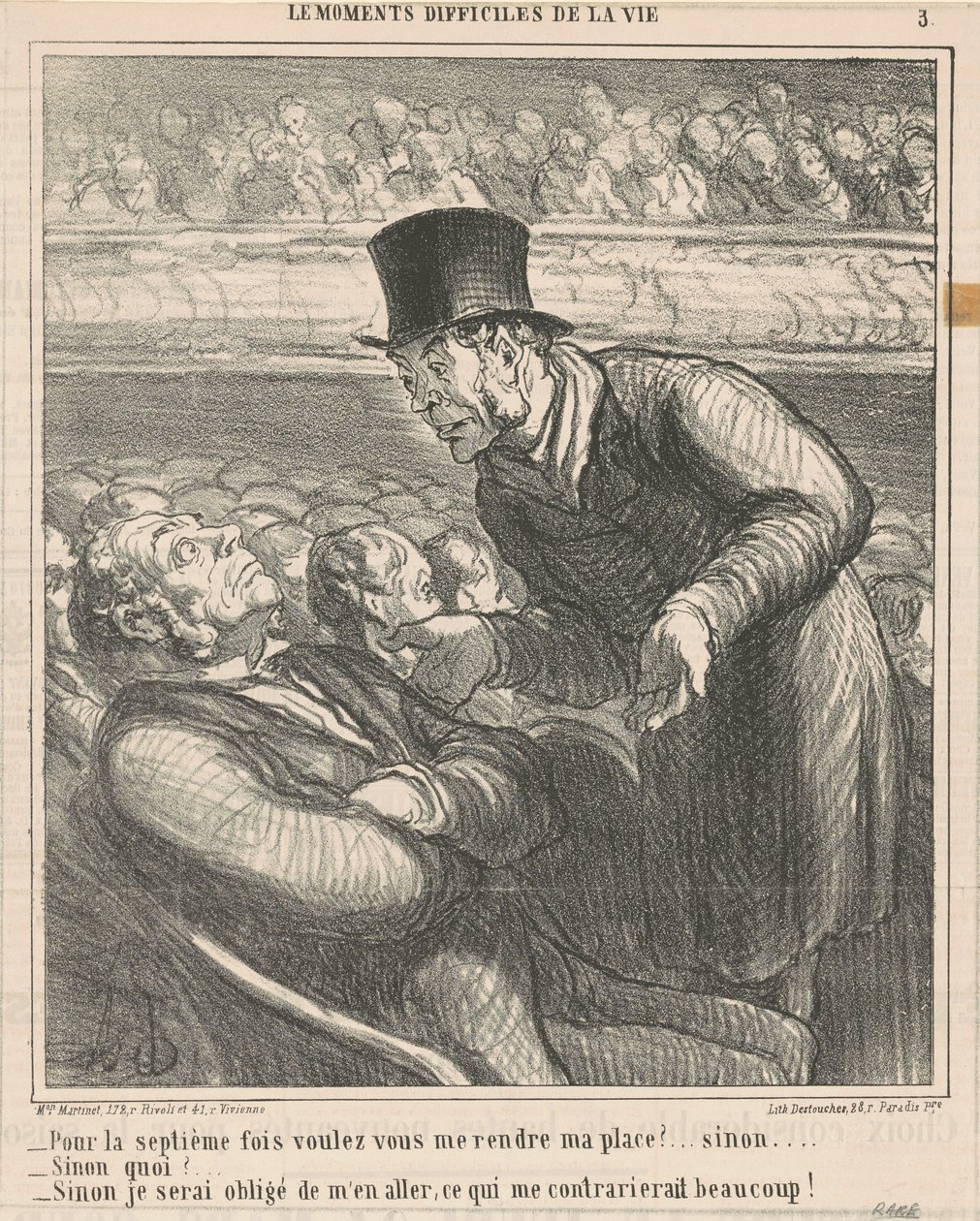 For the Seventh Time, Will You Return... by Honoré Daumier