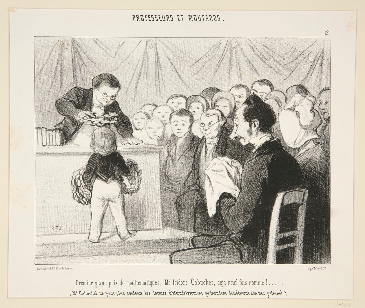 First Grand Prize in Mathematics, Mr. Isidore Cabuchet? #12 of Professors and Brats by Honoré Daumier