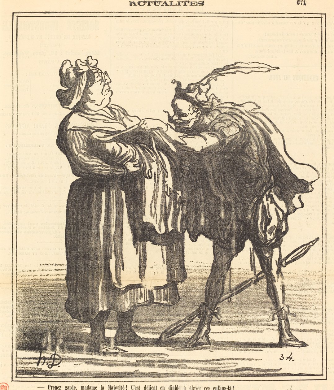 Beware, Madame Majority! by Honoré Daumier