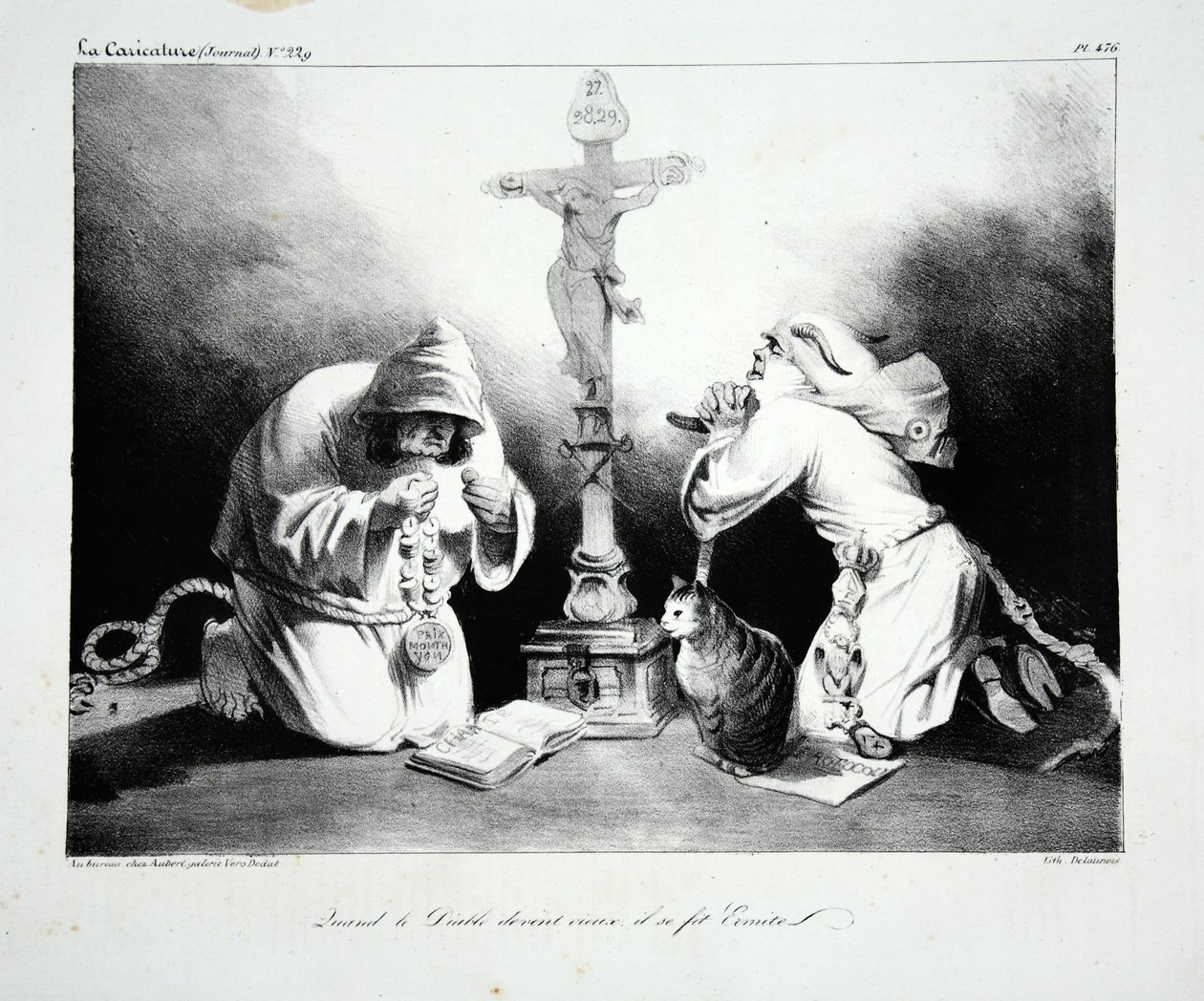 Quand le Diable Devint Vieux, il se Fit Ermite by Honoré Daumier