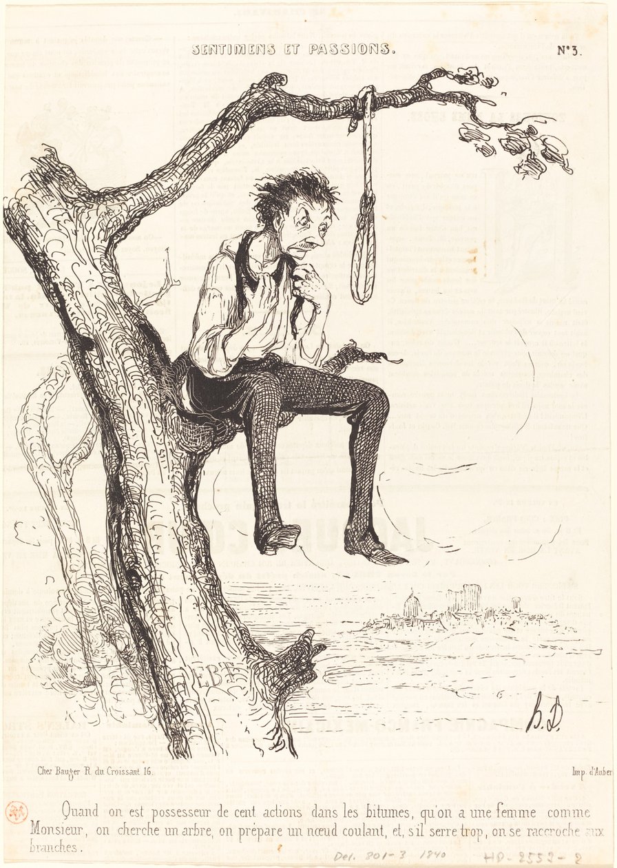 When One Owns a Hundred Shares... by Honoré Daumier