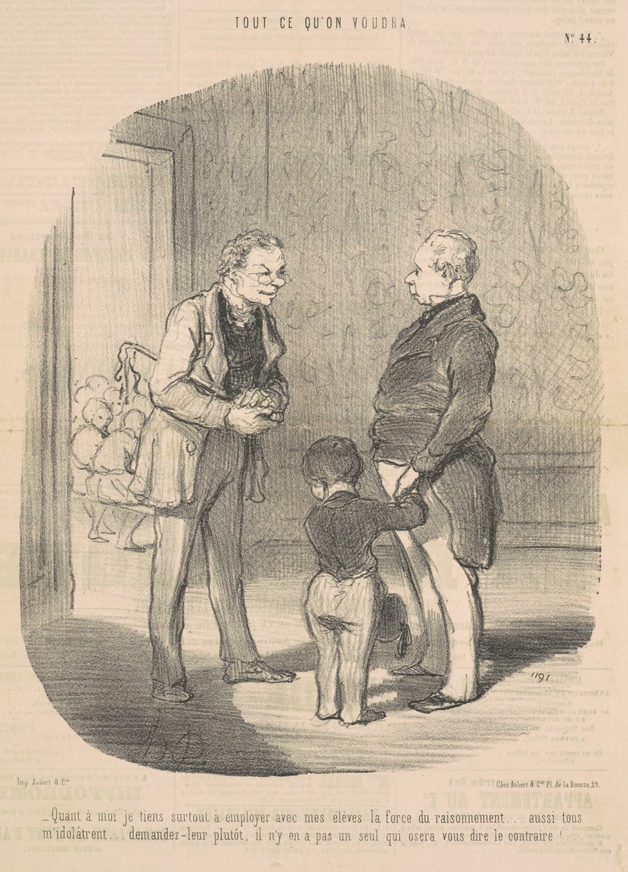 As for me, I insist on using... the power of reasoning by Honoré Daumier