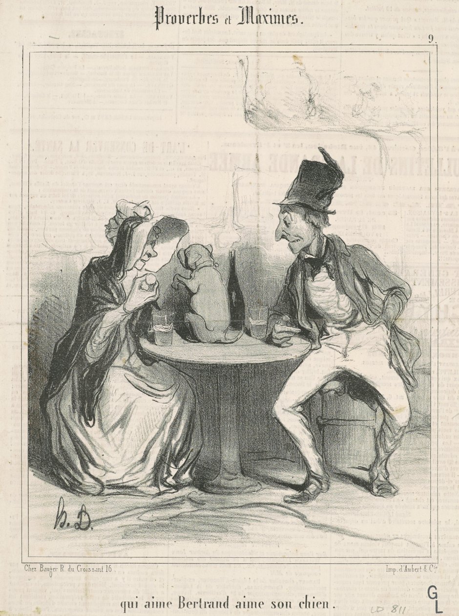 Who Loves Bertrand Loves His Dog by Honoré Daumier