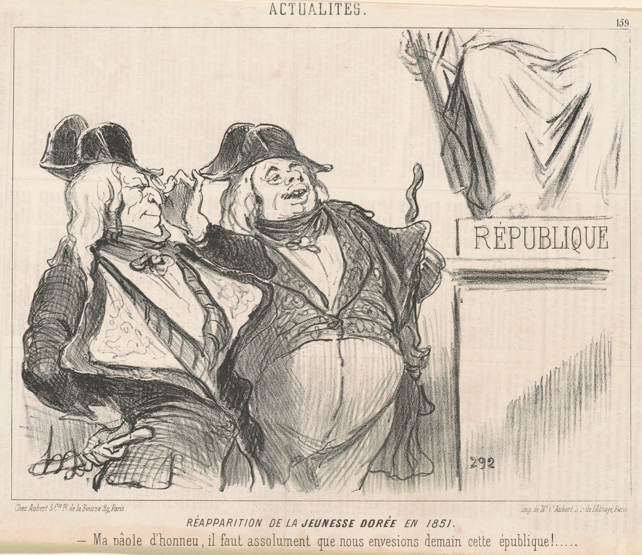 Reappearance of the Golden Youth in 1851 by Honoré Daumier