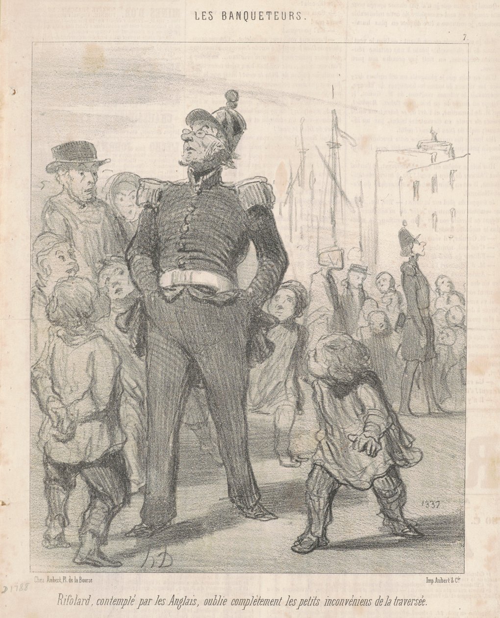 Rifolard... Forgets... the Inconveniences of the Crossing by Honoré Daumier
