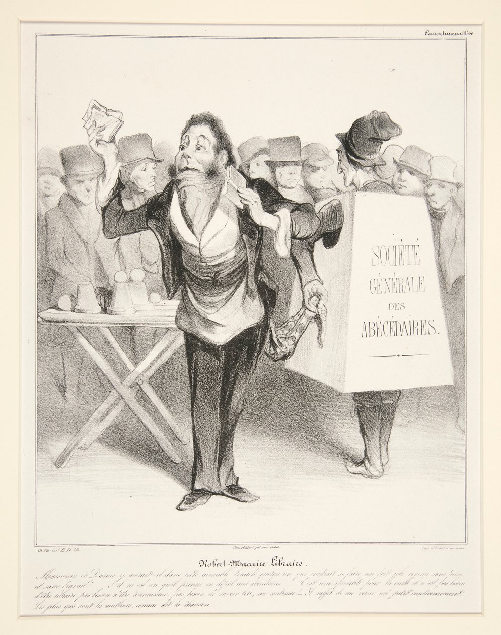 Robert Macaire Bookseller (pl. 14 from the series Caricaturana in the album Les Robert Macaires) by Honoré Daumier