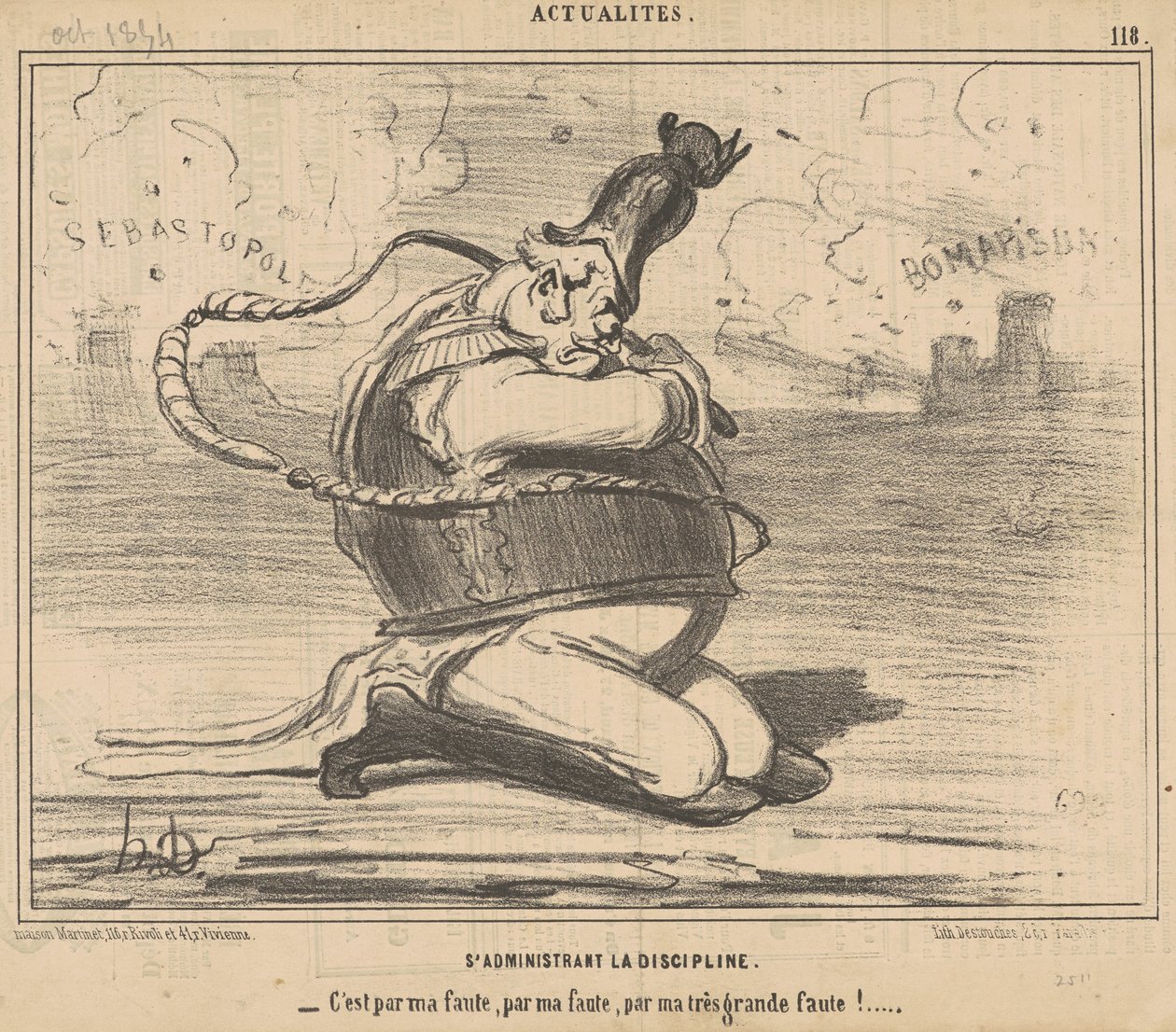 Administering Discipline... by Honoré Daumier